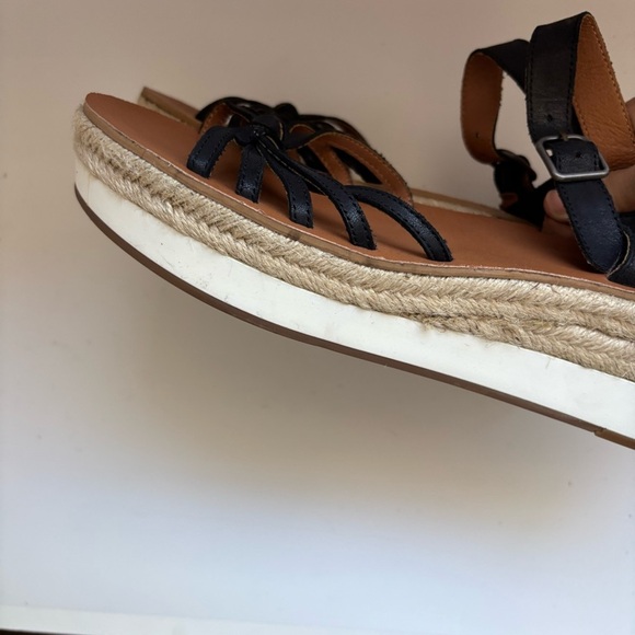 Lucky Brand Juniffer Platform Wedge Sandal Black Sz 11M - Picture 7 of 9